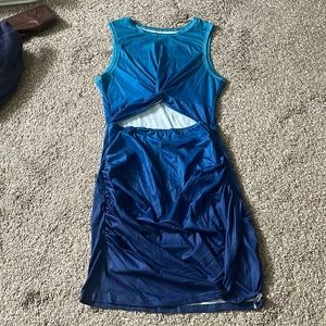 Ombré blue bodycon dress